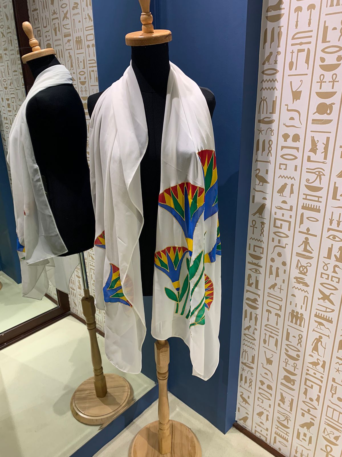 Scarf With Hand Drawing - Ancient Egyptian Designs