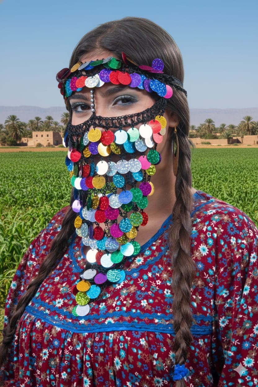 Burqa "Veil" - Traditional Egyptian face cover for women - ANKH Accessories