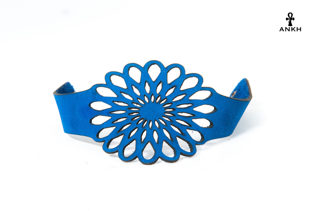 Hand-Made Premium Leather Ancient Egyptian Bracelet - ANKH Accessories