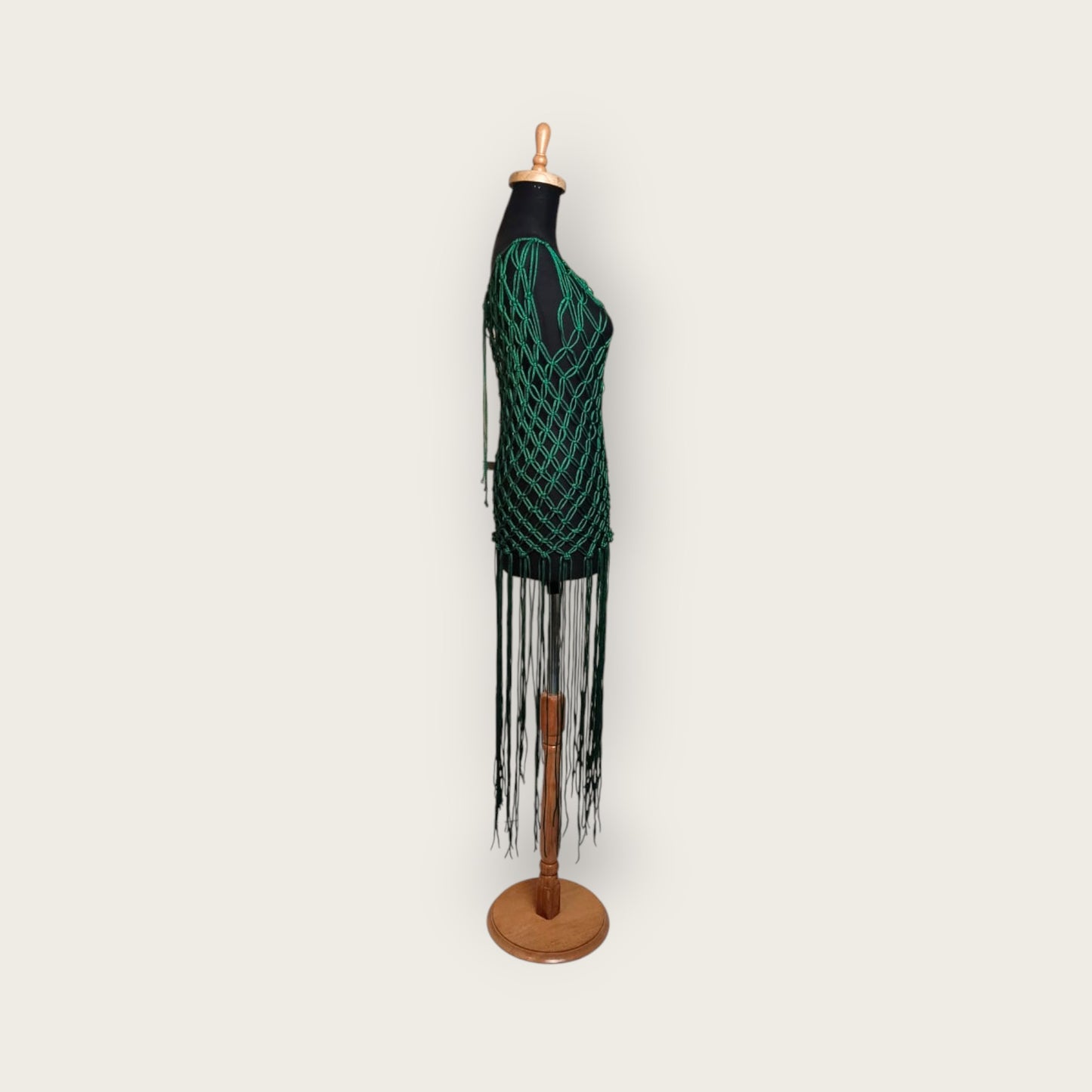 Handcrafted Macramé Dress Cover-Up - Luxury String Satin Silk Beach Wear