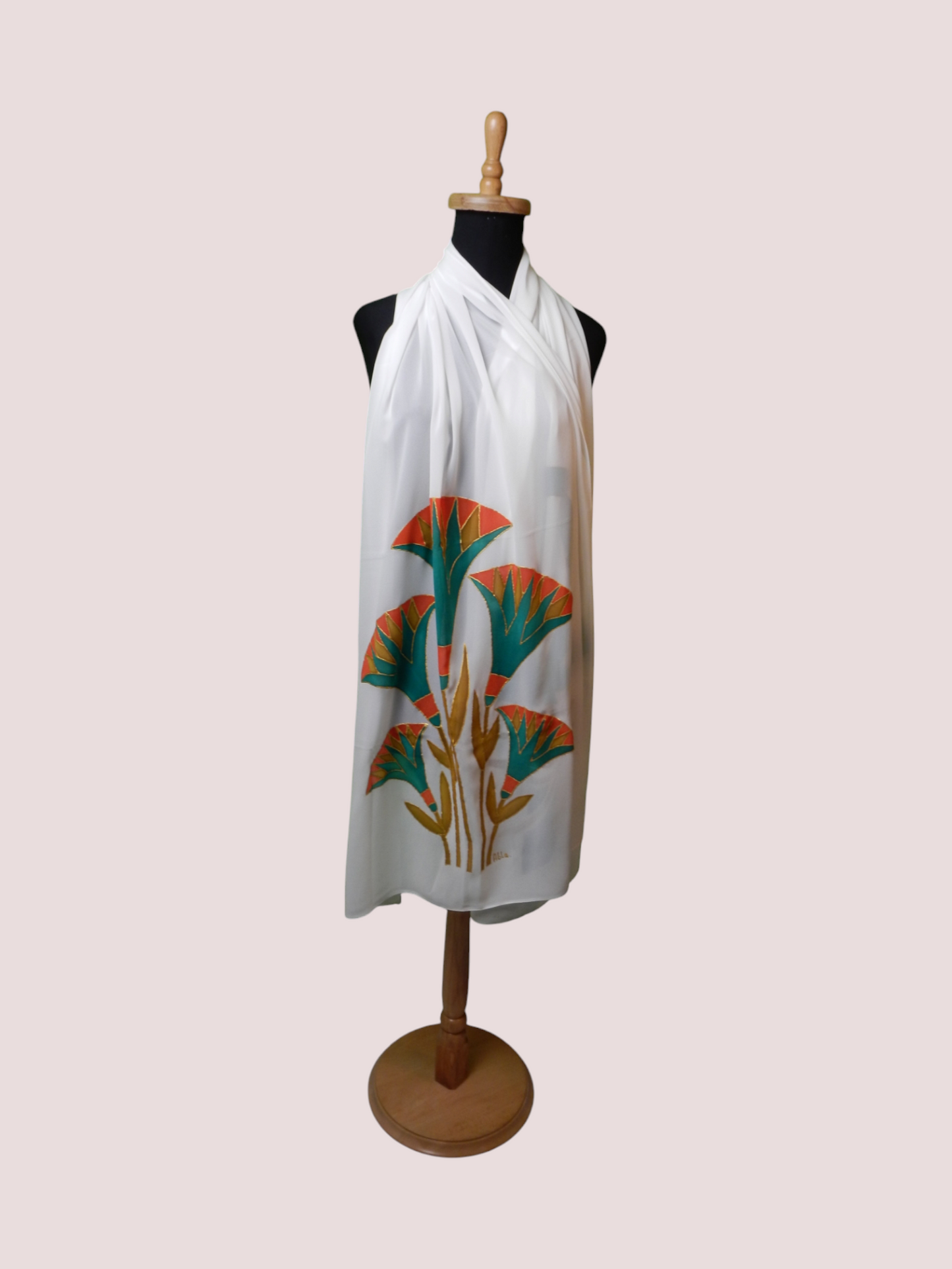 Scarf With Hand Drawing - Ancient Egyptian Designs