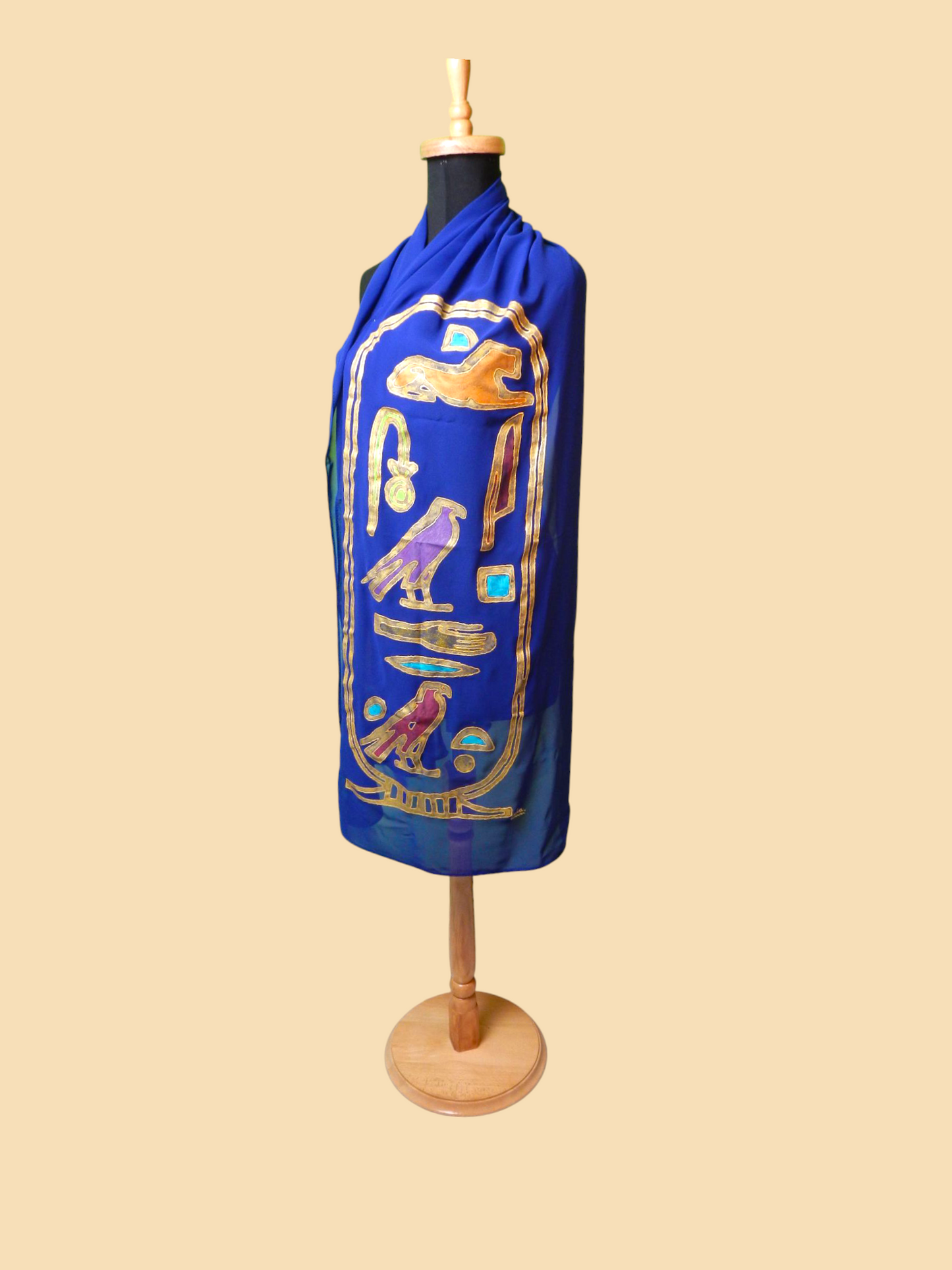 Scarf With Hand Drawing - Ancient Egyptian Designs