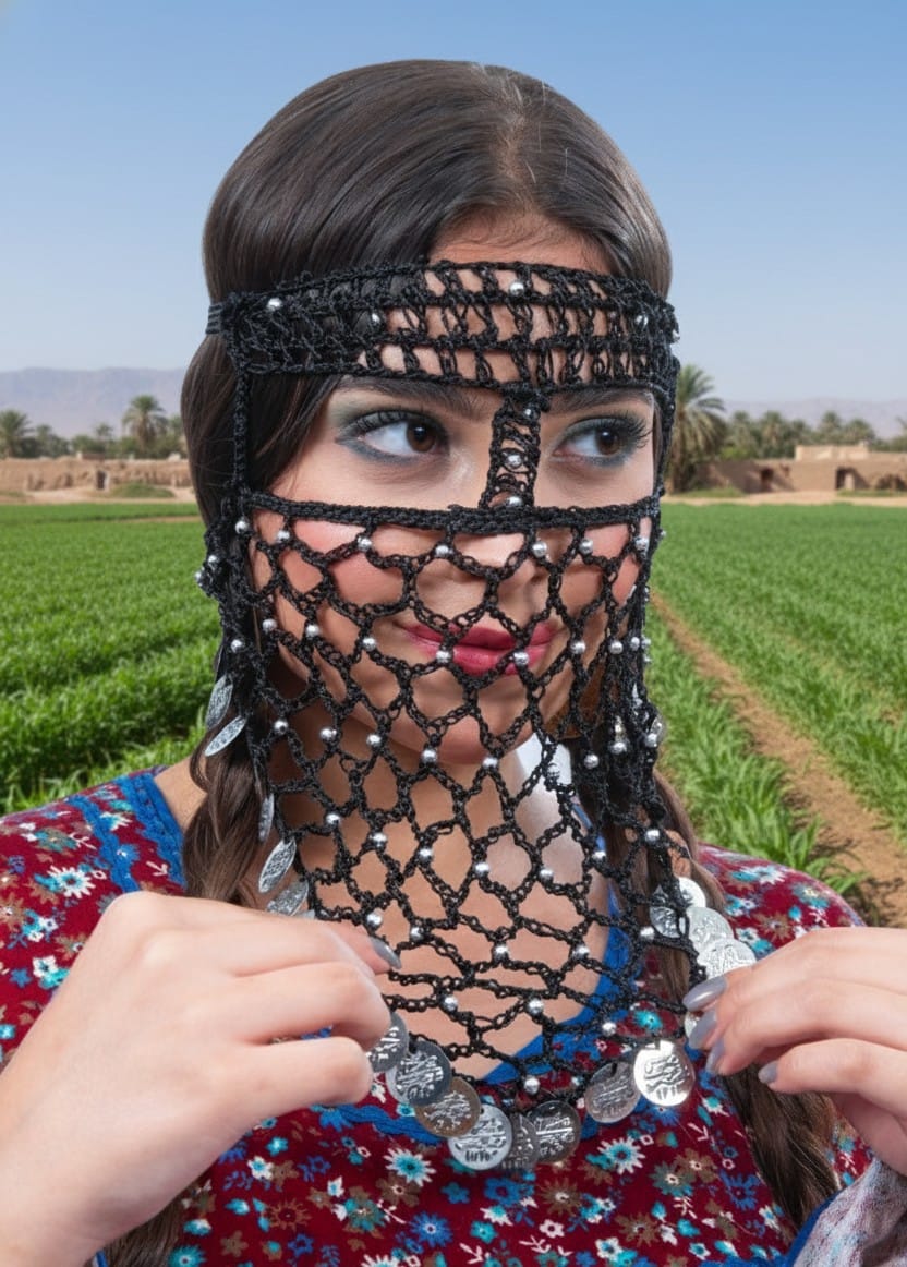 Burqa "Veil" - Traditional Egyptian face cover for women - ANKH Accessories