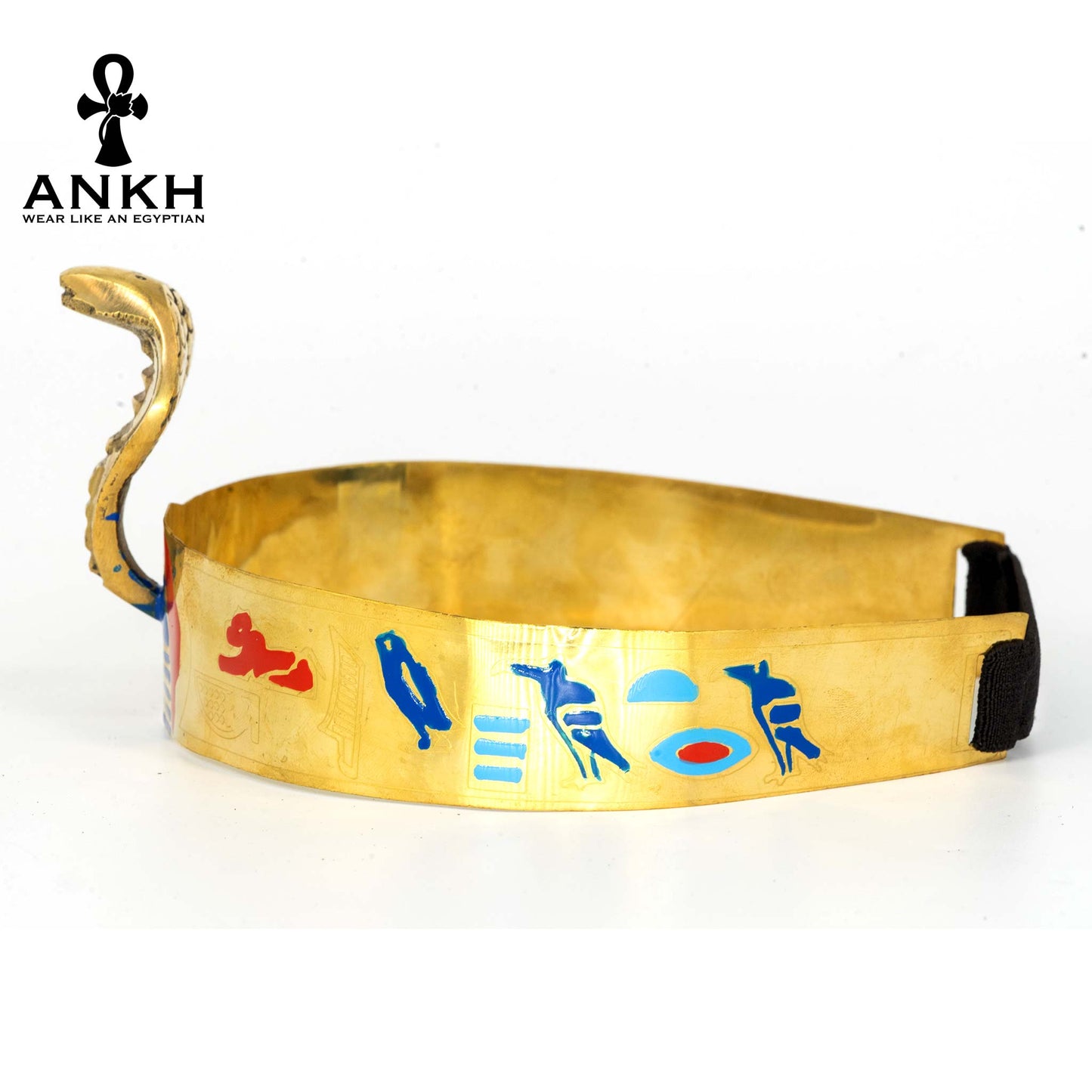 Brass Egyptian Crown at Ankh Clothing Shop Cast in high-quality brass, the intricate designs and symbolic motifs pay homage to the divine significance of the crown in Egyptian history