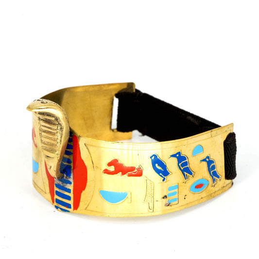 Brass Egyptian Arm Wrap at Ankh Clothing Shop. Designed and marked with symbols and signs of ancient Egypt with this striking accessory that merges history and style.  Handcrafted