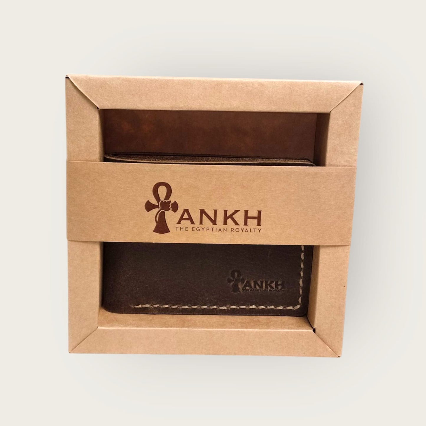 Genuine Leather Bifold Wallet for Men | ANKH Egyptian Royalty Handcrafted Slim Design