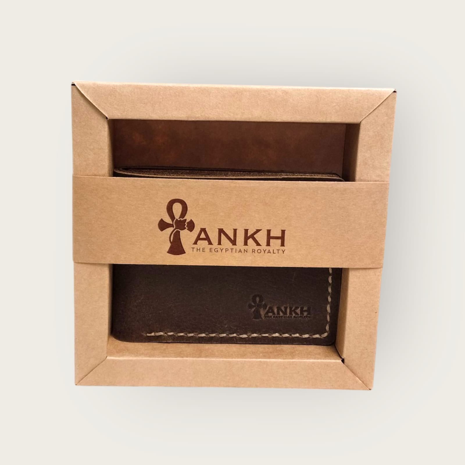 Genuine Leather Bifold Wallet for Men | ANKH Egyptian Royalty Handcrafted Slim Design