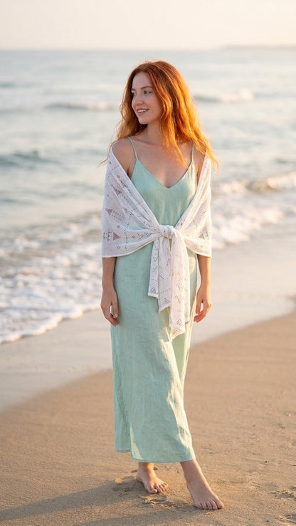 Small Tally Scarf - Embroidered Egyptian Tally Scarf