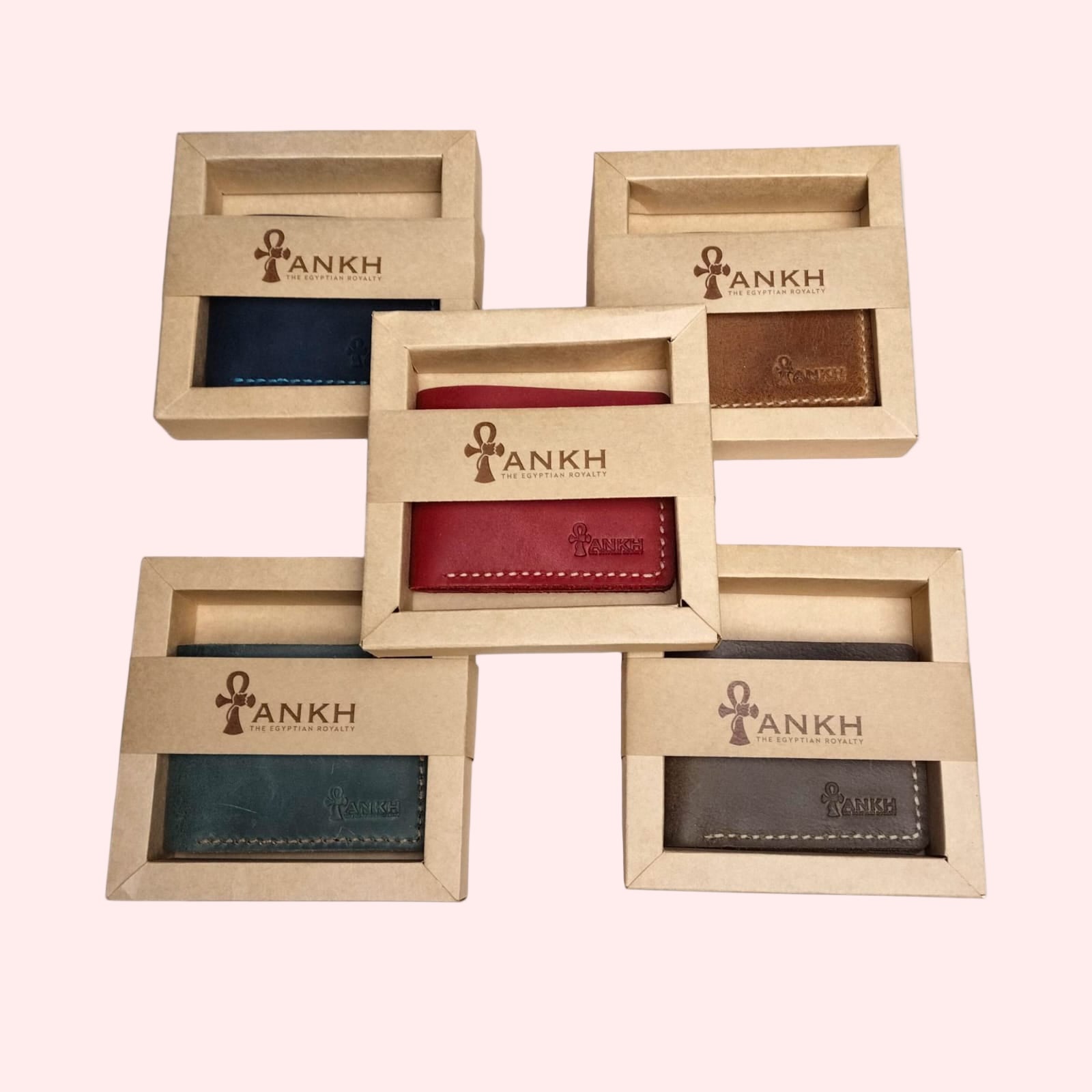 Genuine Leather Bifold Wallet for Men | ANKH Egyptian Royalty Handcrafted Slim Design