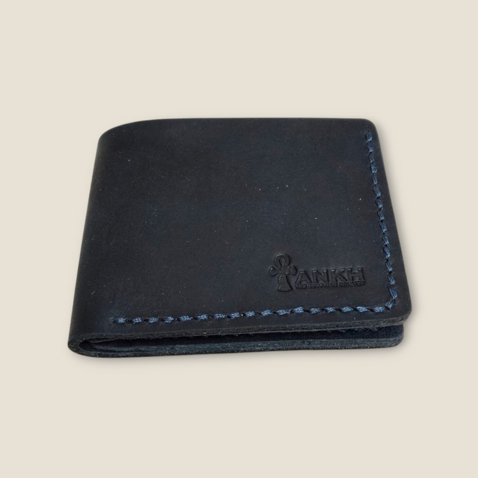 Genuine Leather Bifold Wallet for Men | ANKH Egyptian Royalty Handcrafted Slim Design