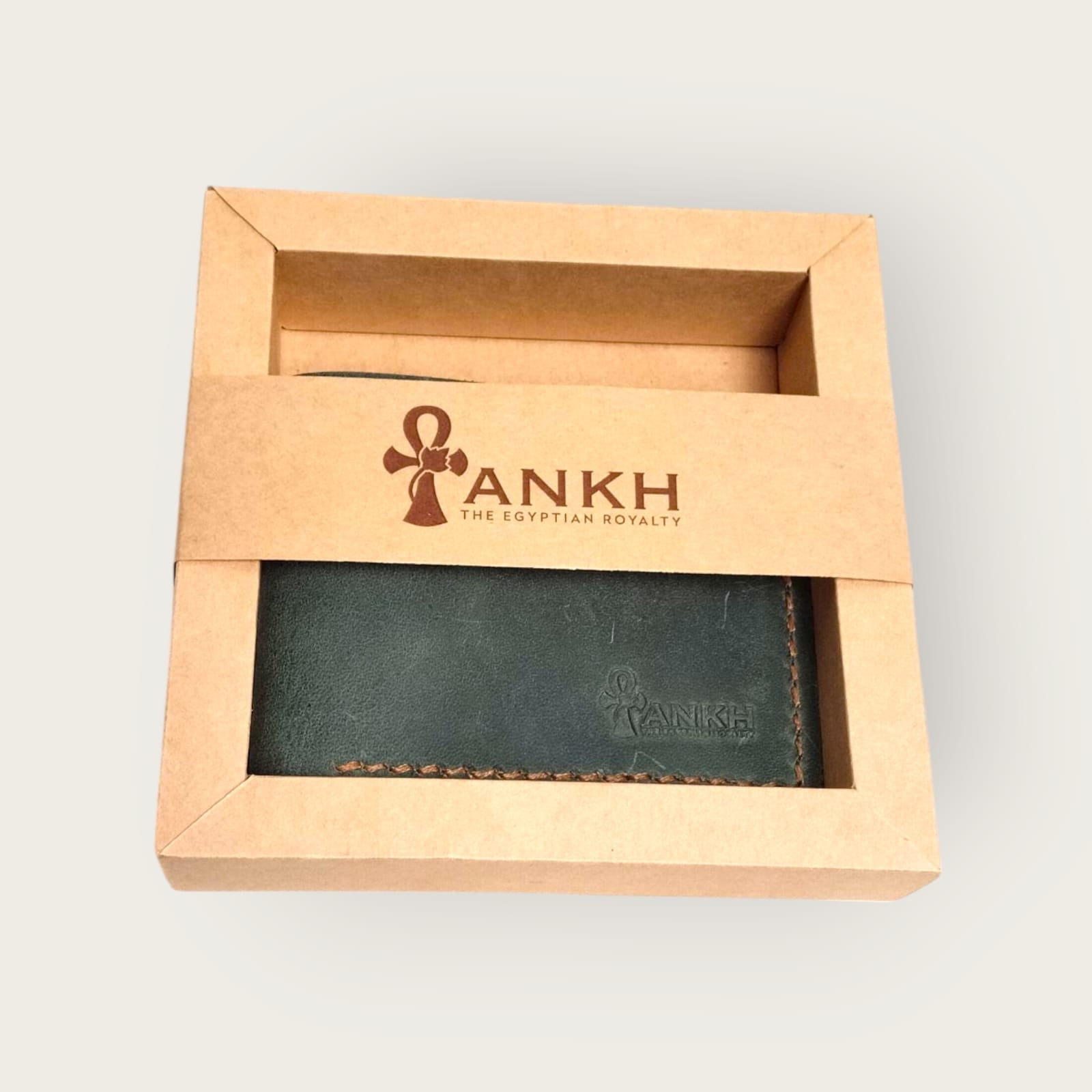 Genuine Leather Bifold Wallet for Men | ANKH Egyptian Royalty Handcrafted Slim Design