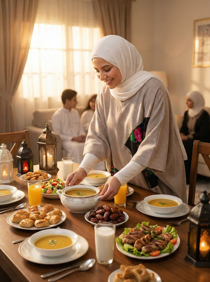 جلابية استقبال قطن فاخر - قصة واسعة بتطعيمات الورد