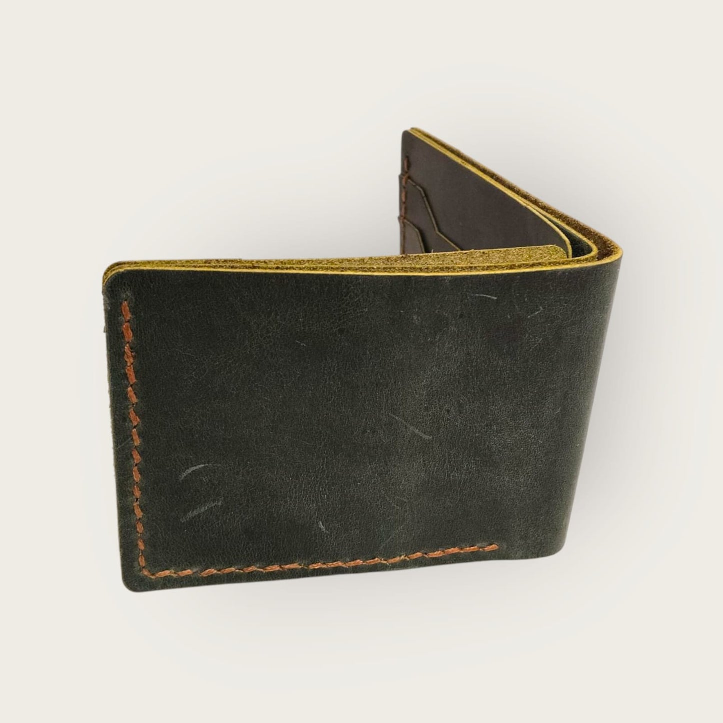 Genuine Leather Bifold Wallet for Men | ANKH Egyptian Royalty Handcrafted Slim Design