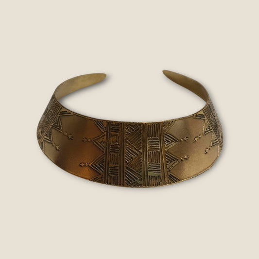 Ancient Egyptian Collar Neckpiece - Handcrafted Solid Copper Torque