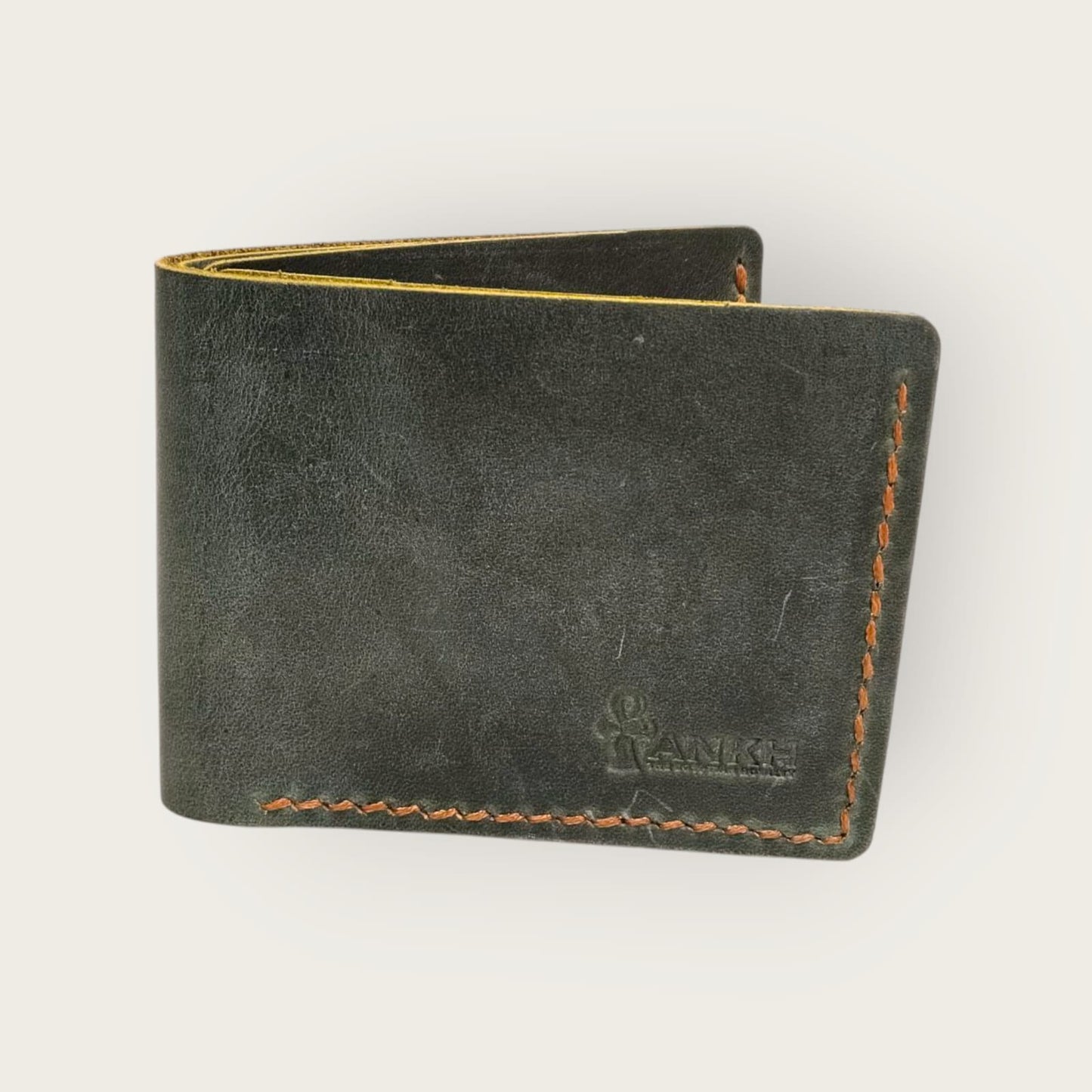Genuine Leather Bifold Wallet for Men | ANKH Egyptian Royalty Handcrafted Slim Design