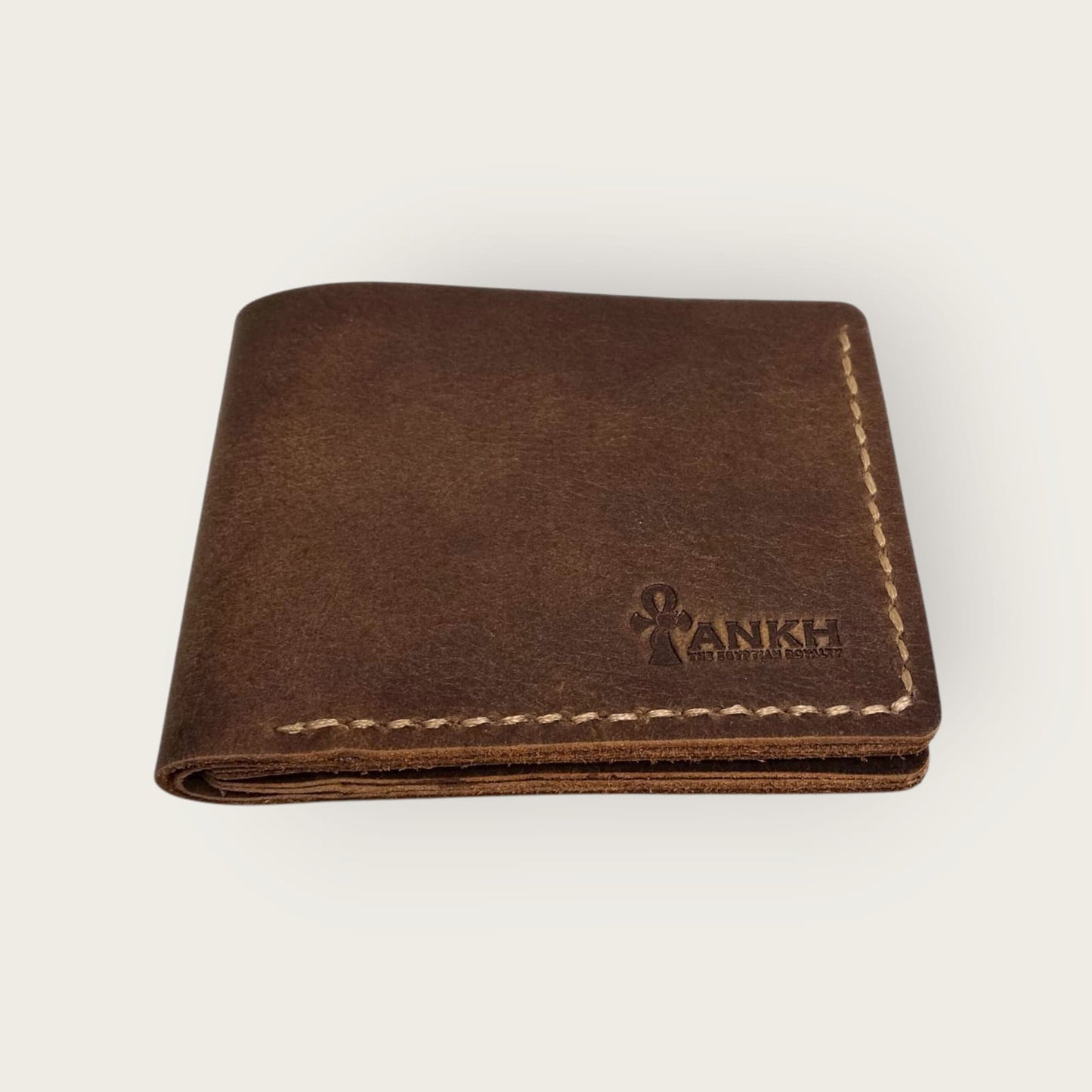 Genuine Leather Bifold Wallet for Men | ANKH Egyptian Royalty Handcrafted Slim Design