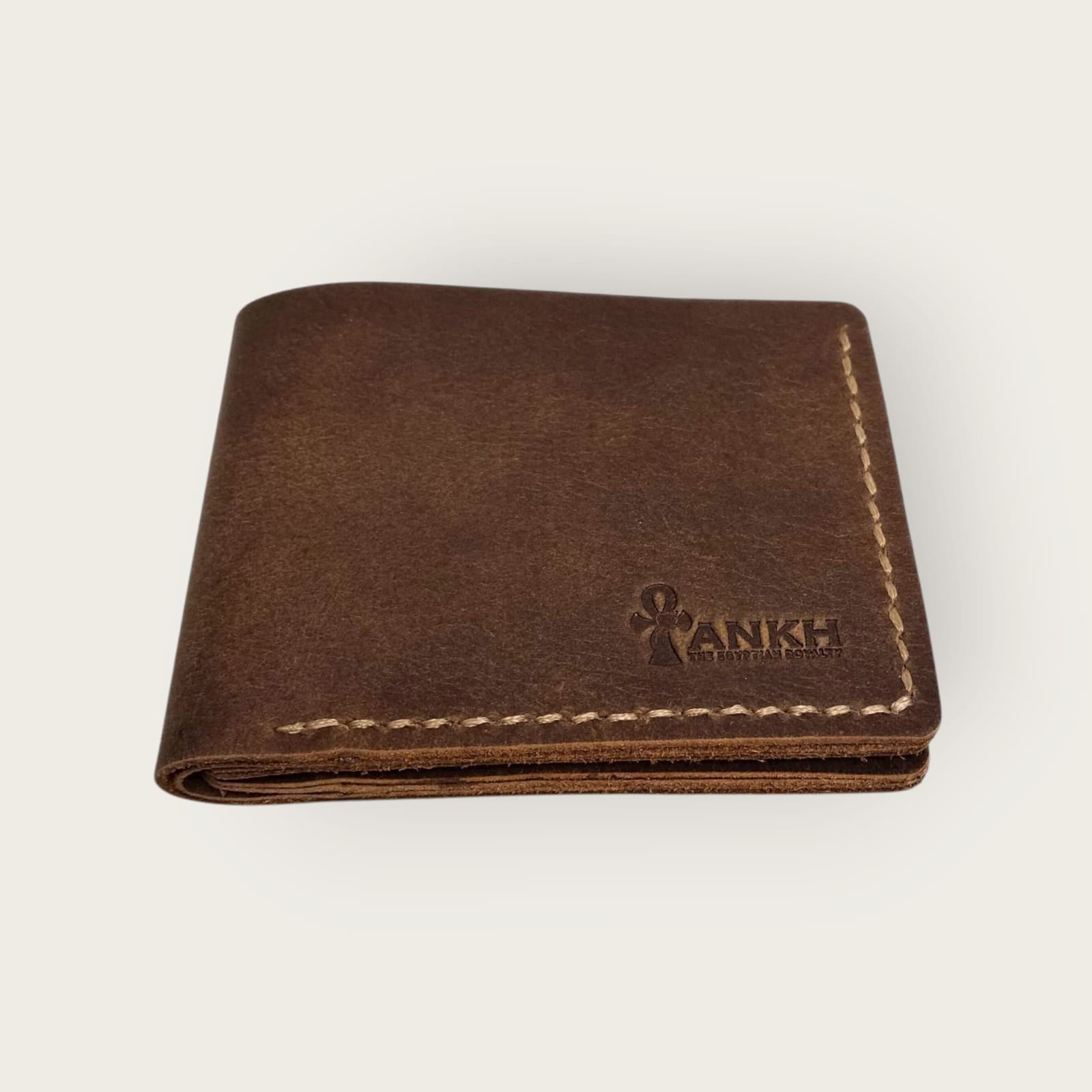 Genuine Leather Bifold Wallet for Men | ANKH Egyptian Royalty Handcrafted Slim Design