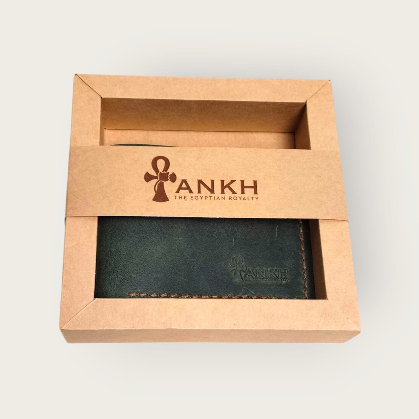 Genuine Leather Bifold Wallet for Men | ANKH Egyptian Royalty Handcrafted Slim Design