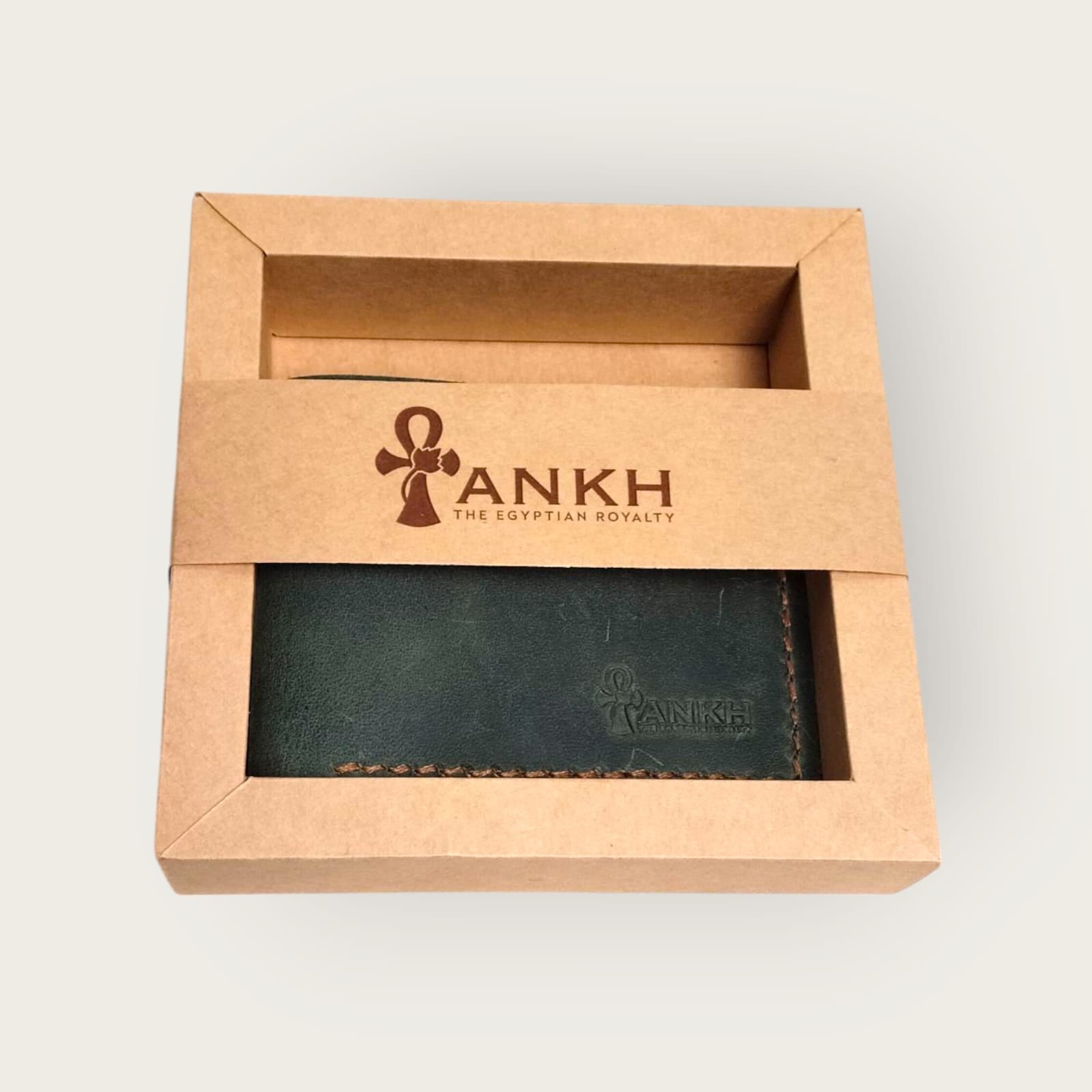 Genuine Leather Bifold Wallet for Men | ANKH Egyptian Royalty Handcrafted Slim Design