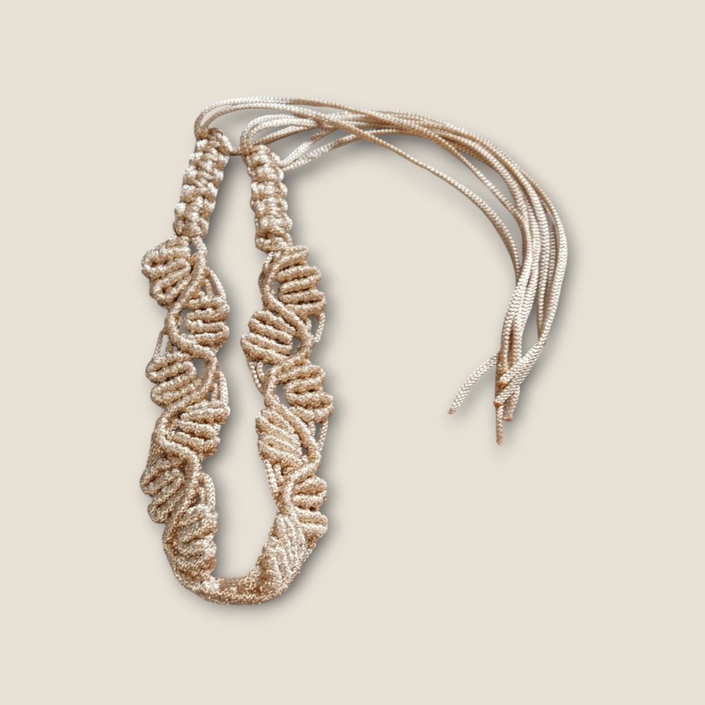 Boho Macramé Headband | ANKH Egyptian Royalty Handmade Cotton Silk Hair Accessory