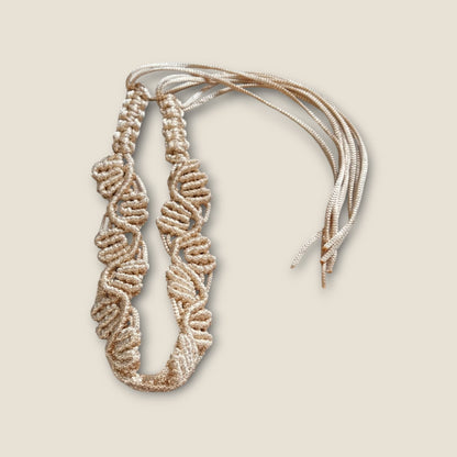 Boho Macramé Headband | ANKH Egyptian Royalty Handmade Cotton Silk Hair Accessory
