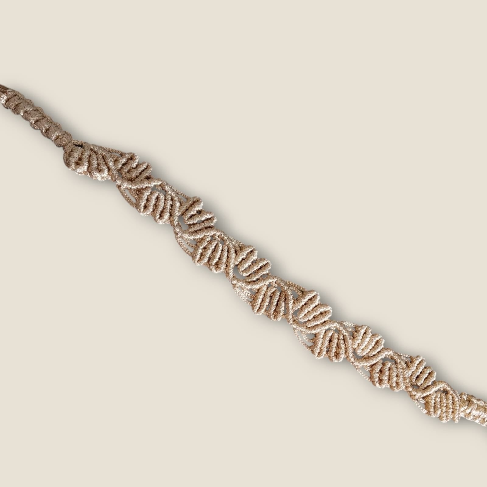 Boho Macramé Headband | ANKH Egyptian Royalty Handmade Cotton Silk Hair Accessory