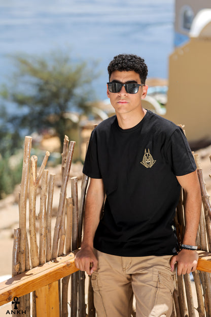 Egyptian god Anubis t-shirt unisex t-shirts - basics - basic t-shirts for men and women by Egyptian Brand Ankh Egy for fashion and style shop in Egypt