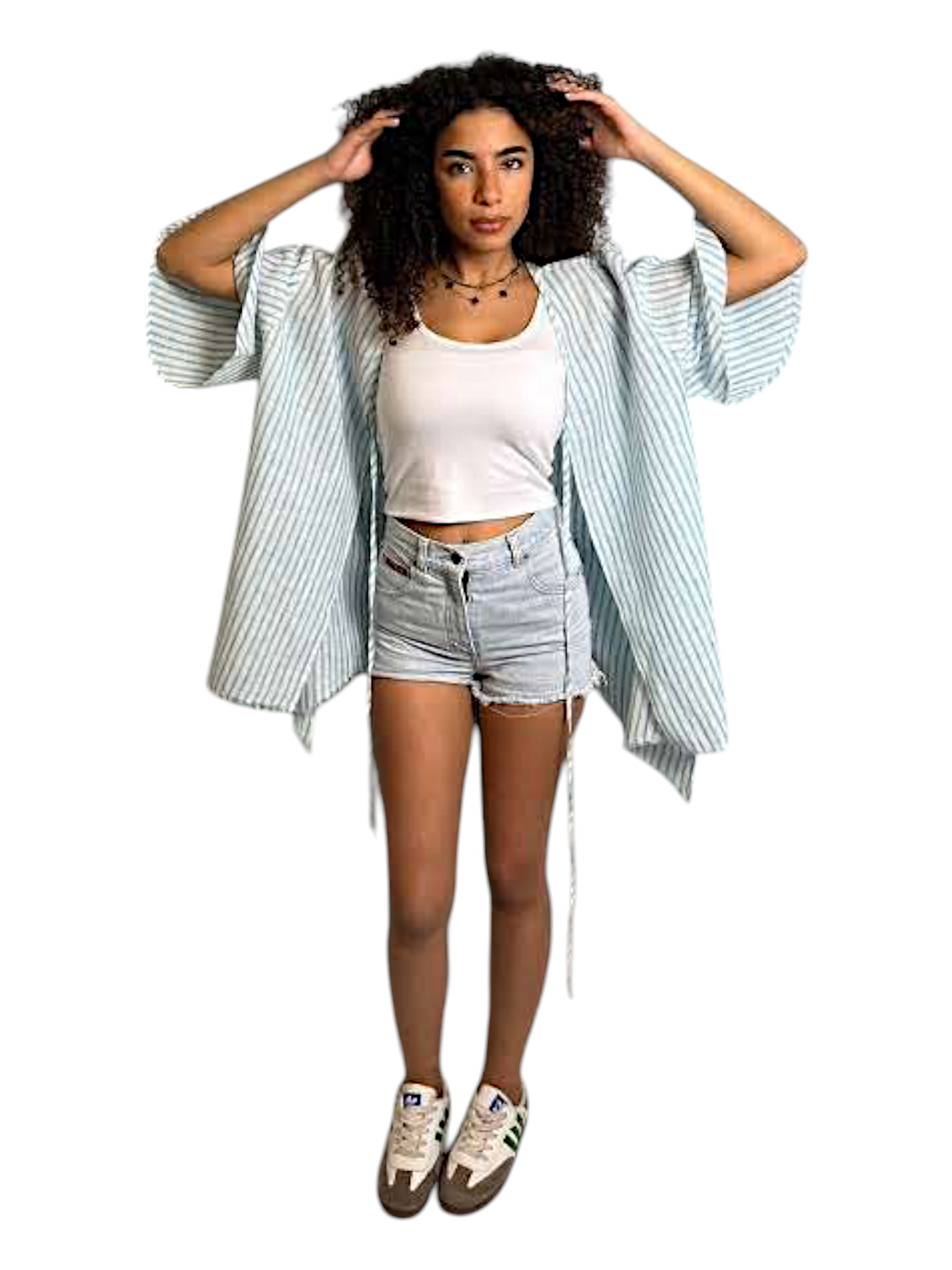 Mid Sleeve Linen Cardigan