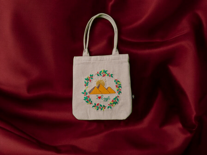 Embroidered Christmas Cotton Tote Bags – Christmas in Egypt Collection by Ankh