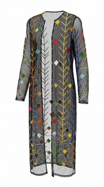Tally Cardigan Hand Embroidered with cotton strings - ANKH Cardigan