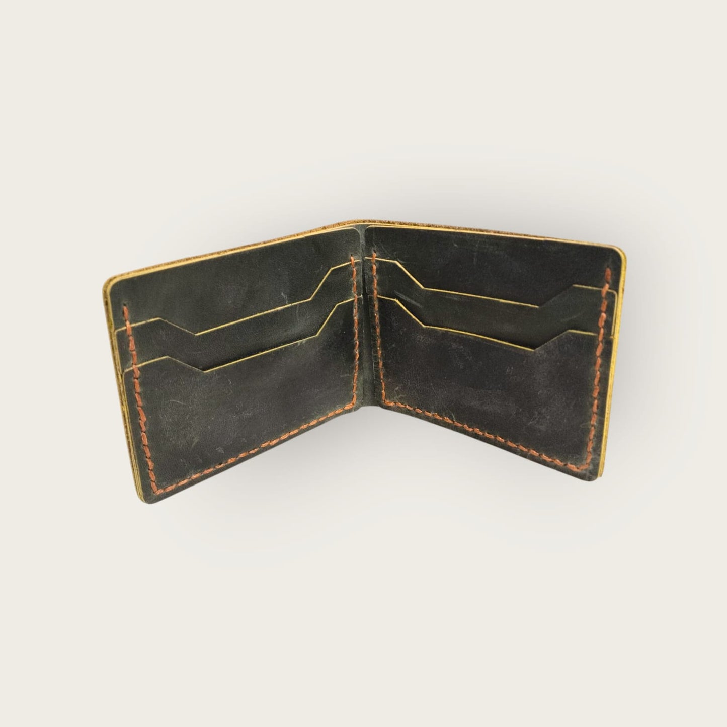 Genuine Leather Bifold Wallet for Men | ANKH Egyptian Royalty Handcrafted Slim Design
