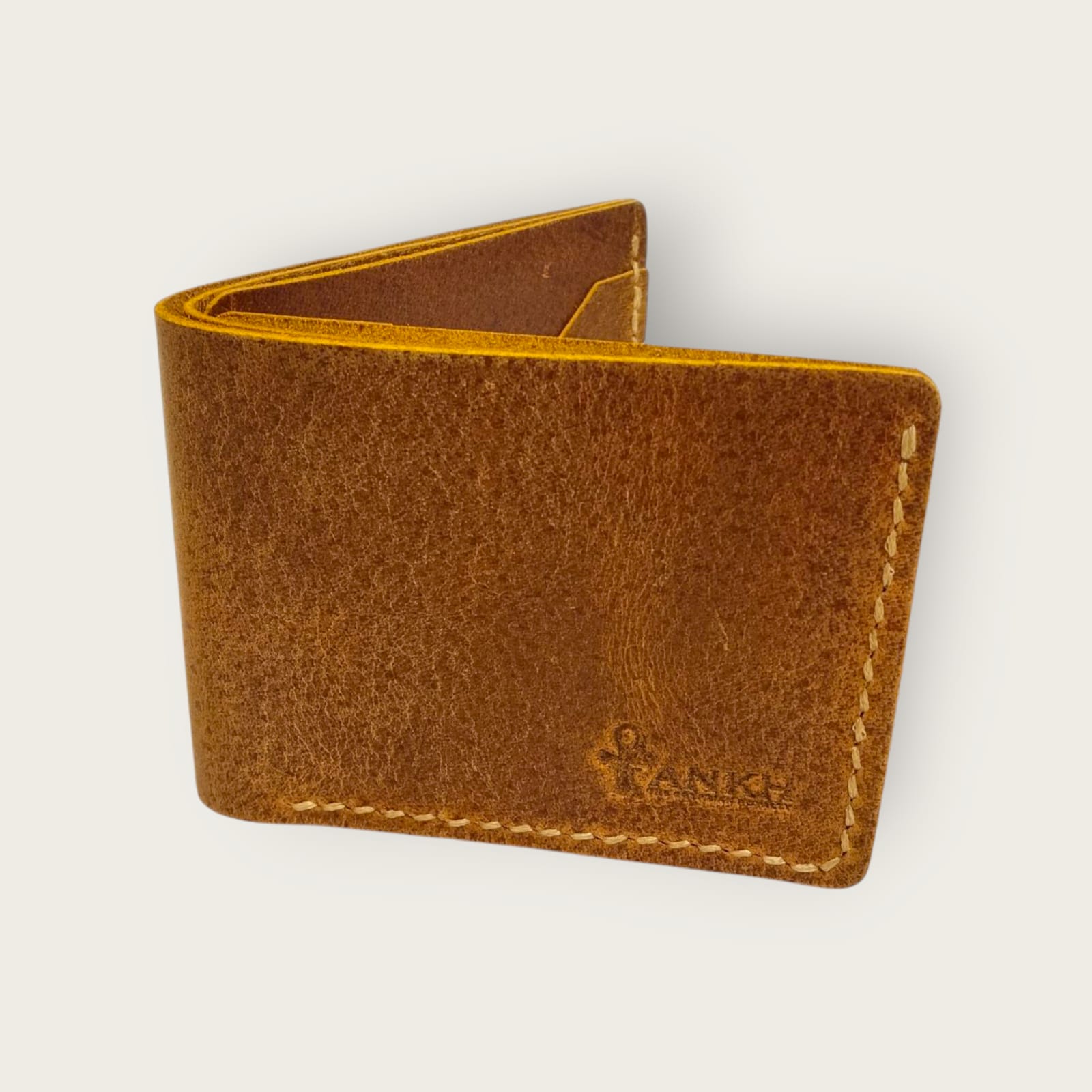 Genuine Leather Bifold Wallet for Men | ANKH Egyptian Royalty Handcrafted Slim Design