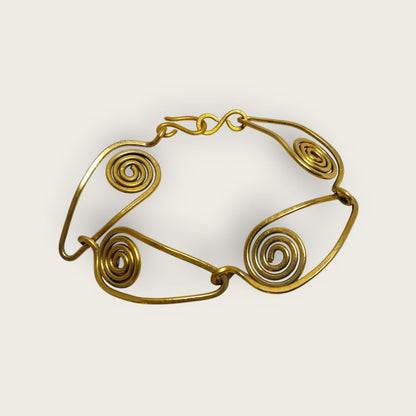 Handcrafted Spiral Copper Bracelet - Ancient Egyptian Inspired Design