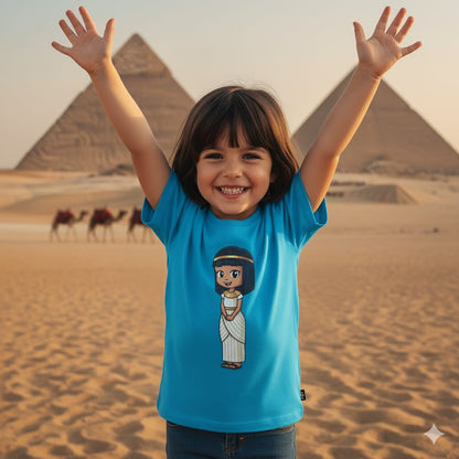 ANKH 100% Cotton T-Shirt for Kids - Ancient Egyptian Anippe Print