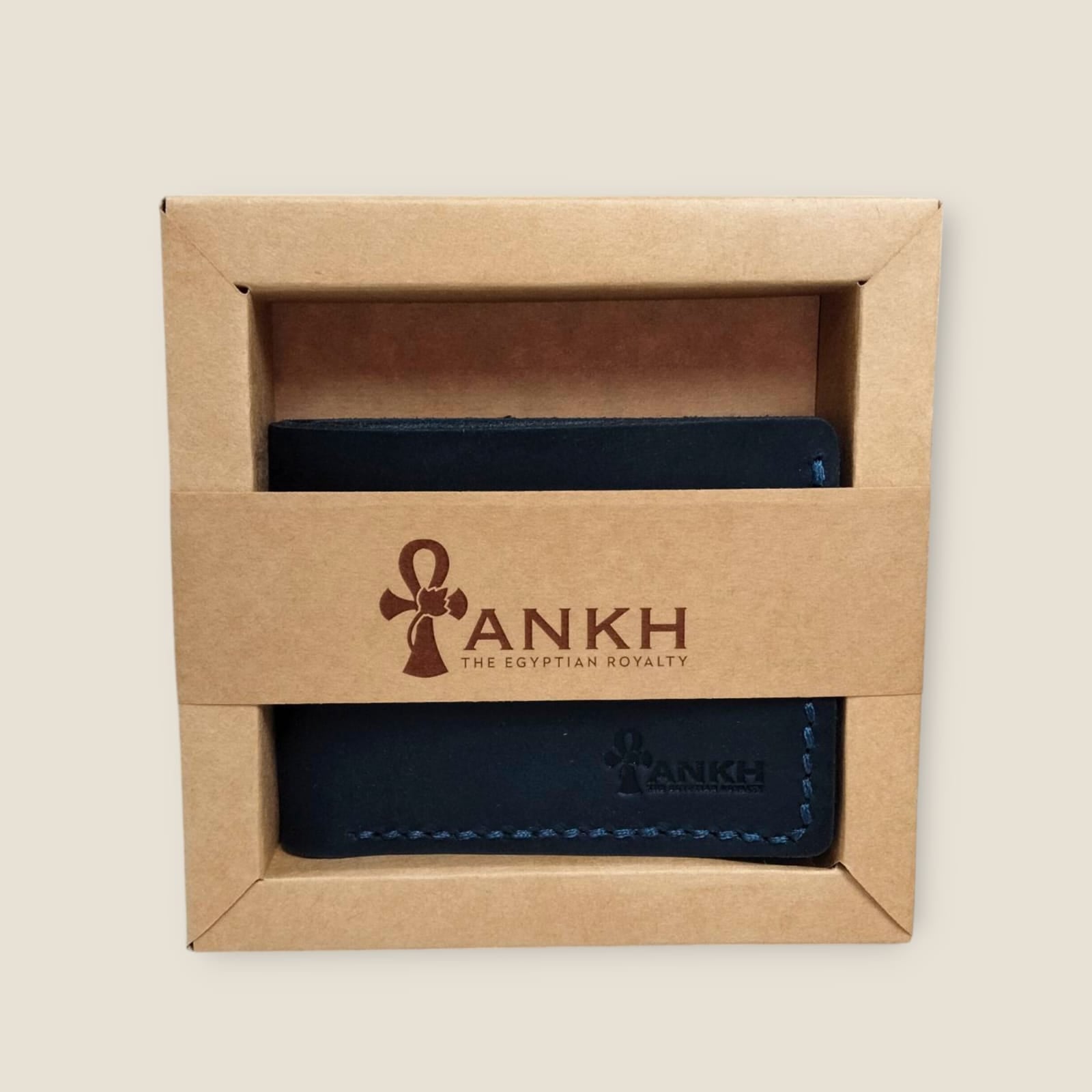 Genuine Leather Bifold Wallet for Men | ANKH Egyptian Royalty Handcrafted Slim Design