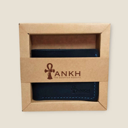 Genuine Leather Bifold Wallet for Men | ANKH Egyptian Royalty Handcrafted Slim Design