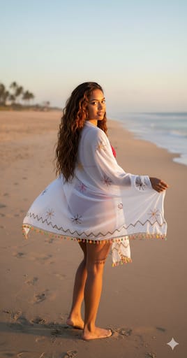 Hand-Made Cache Maillot (Mayo) / Large Scarf - ANKH Beachwear