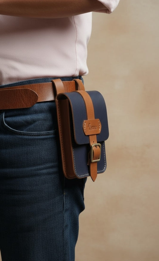 ANKH Hand-Made Genuine Leather Cross Portable Bag