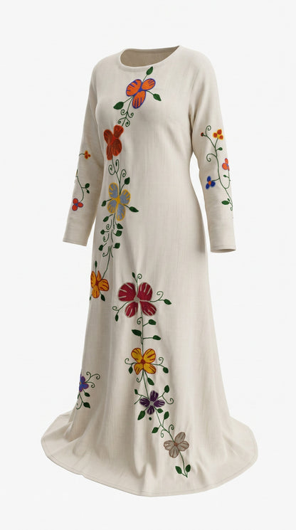 Hand-made Egyptian Gallabia Embroidered by hand - ANKH Gallabia
