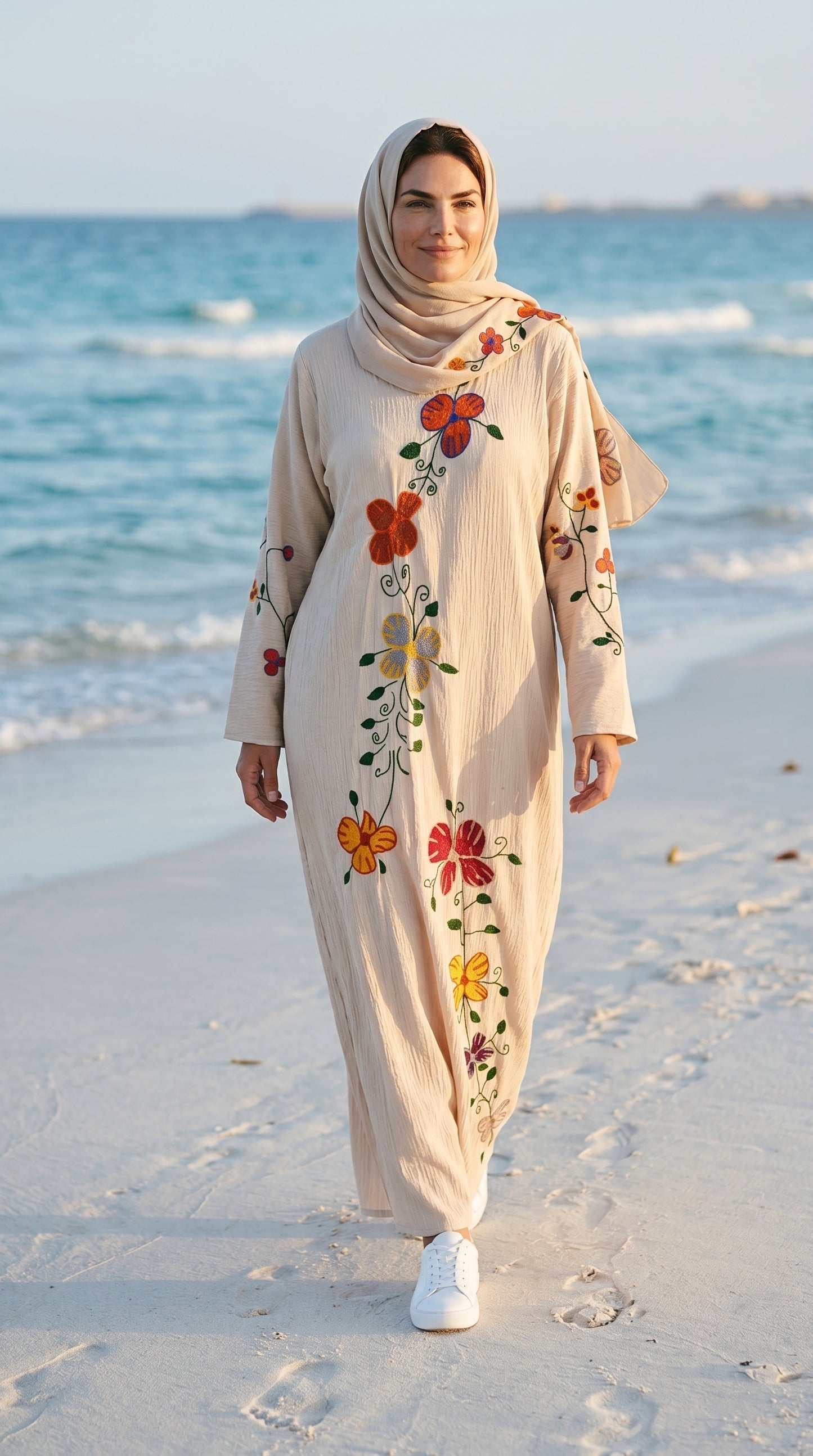 Hand-made Egyptian Gallabia Embroidered by hand - ANKH Gallabia