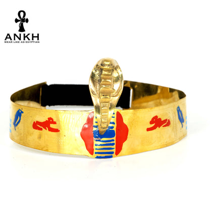 Brass Egyptian Crown at Ankh Clothing Shop  Cast in high-quality brass, the intricate designs and symbolic motifs pay homage to the divine significance of the crown in Egyptian history